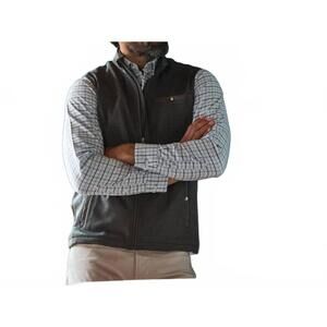 NEW TOM BECKBE tucker fleece vest - plus in peat green